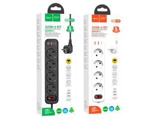 NS1 Aura 4-bit extension cable socket(including 1C2A PD20W fast charge)(EU/GER)