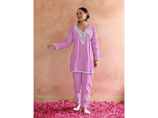 Womens Embroidered Cords Set