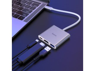 HB14 Easy use Type-C adapter(Type-C to USB3.0+HDMI+PD)