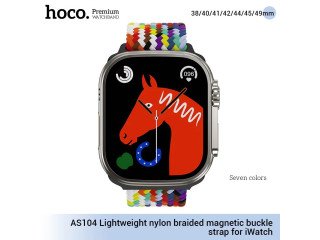 AS104 Lightweight nylon braided magnetic buckle strap for iWatch(42/44/45/49mm)