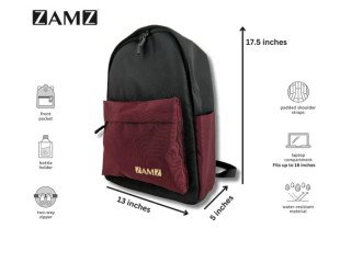 Zamz Medium Size Backpack |Travel / Business / College Bag | Bags For Men And Women/ Laptop Bag | Water Resistant Fabric