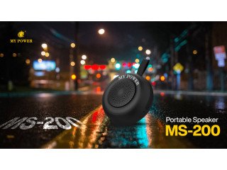 MyPower MS200 Portable Bluetooth speaker, Waterproof Speaker, High Sound Quality, Small size Black Color Speaker MS200