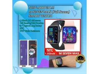 M Seven Max 1.92 inches Full Screen Smartwatch with NFC Wireless Charging Long battery and Long Battery