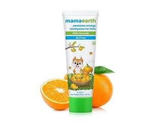 Mamaearth Sulfate Free Awesome Orange Toothpaste For Kids With Fluoride - 50gm