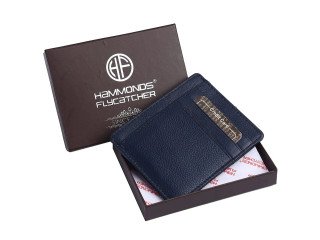 Hammonds Flycatcher RFID Protected Genuine Leather Blue Card Holder