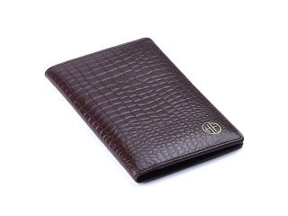 Hammonds Flycatcher Croco Brown Passport Holder (602 cr br)