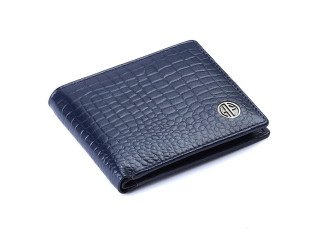 Hammonds Flycatcher Croco Blue Genuine Leather Wallet For Men (594 cr bu)