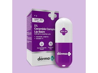 Derma Co 1% Ceramide Complex Lip Balm with Ceramides & Vitamin E, SPF 30 PA++ for Dry & Chapped Lips - 4g