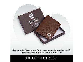 Hammonds Flycatcher RFID Protected Genuine Leather Unisex Card Holder (cc605 BR)