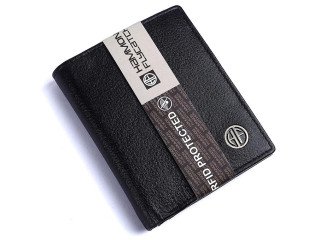 Hammonds Flycatcher RFID Protected Black Leather Wallet For Men (514 blk)