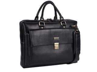 Hammonds Flycatcher Genuine Leather Laptop Bag (180 blk)