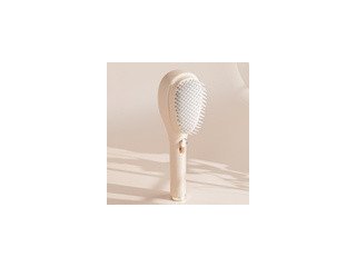 Self Cleaning Scalp Massage Comb, Color: Beige Color