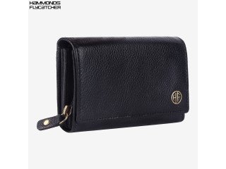 Hammonds Flycatcher Genuine Leather Ladies Clutch (5001 blk)