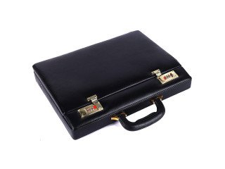 Hammonds Flycatcher Premium Quality Pure Genuine Leather Business Briefcase (BRF 703 BLK)