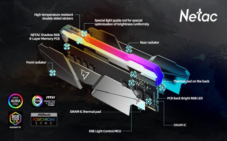 netac-ddr4-rgb-3200mhz-ram-sticks-16gb2-8gb-xmp-20-135v-pc4-28800-premium-desktop-gaming-memory-kit-for-gammers-and-experienced-builders-big-0